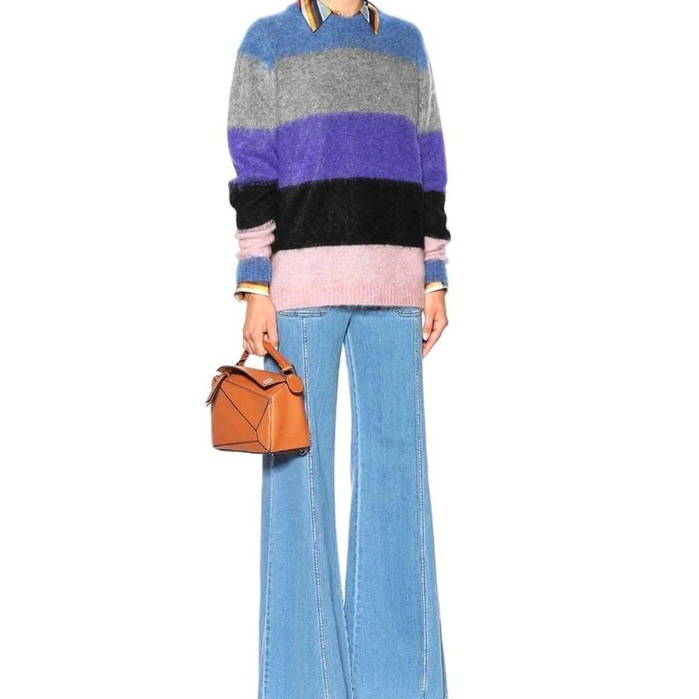 Acne Studios Albah Multi Stripe Mohair Wool Oversized Sweater - Picture 5 of 13